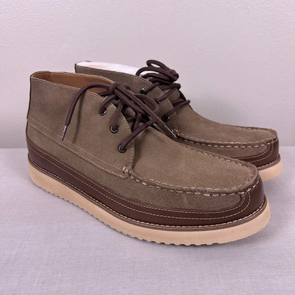 Dockers Men's 11 Calgary Taupe Suede Moc Toe Chukka Boots 90-32232